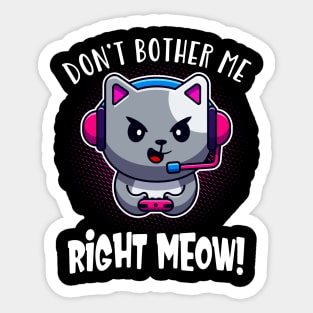 Gaming Cat Cute Video Games Kitten Gamer Sticker